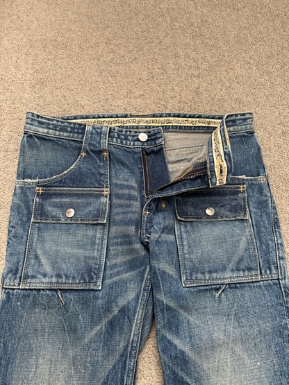 AW09 Number (N)ine Paint Cargo Bush Crying Heart Denim Jeans