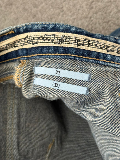 AW09 Number (N)ine Paint Cargo Bush Crying Heart Denim Jeans