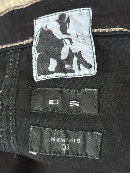 FW13 Rick Owens DRKSHDW Black Waxed Memphis Biker Denim Jeans