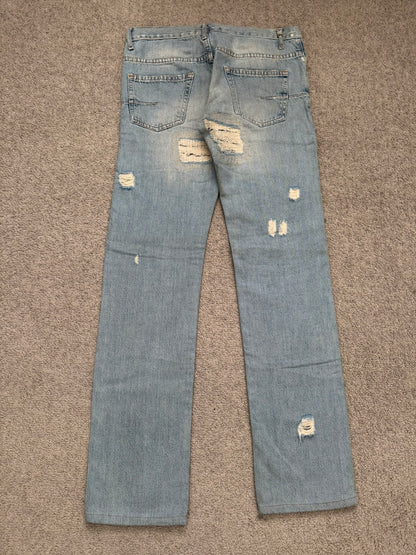 SS06 Dior Homme by Hedi Slimane Crash Distressed Denim Jeans