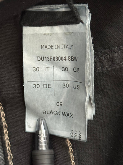 FW13 Rick Owens DRKSHDW Black Waxed Memphis Biker Denim Jeans