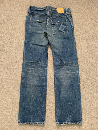 AW09 Number (N)ine Paint Cargo Bush Crying Heart Denim Jeans