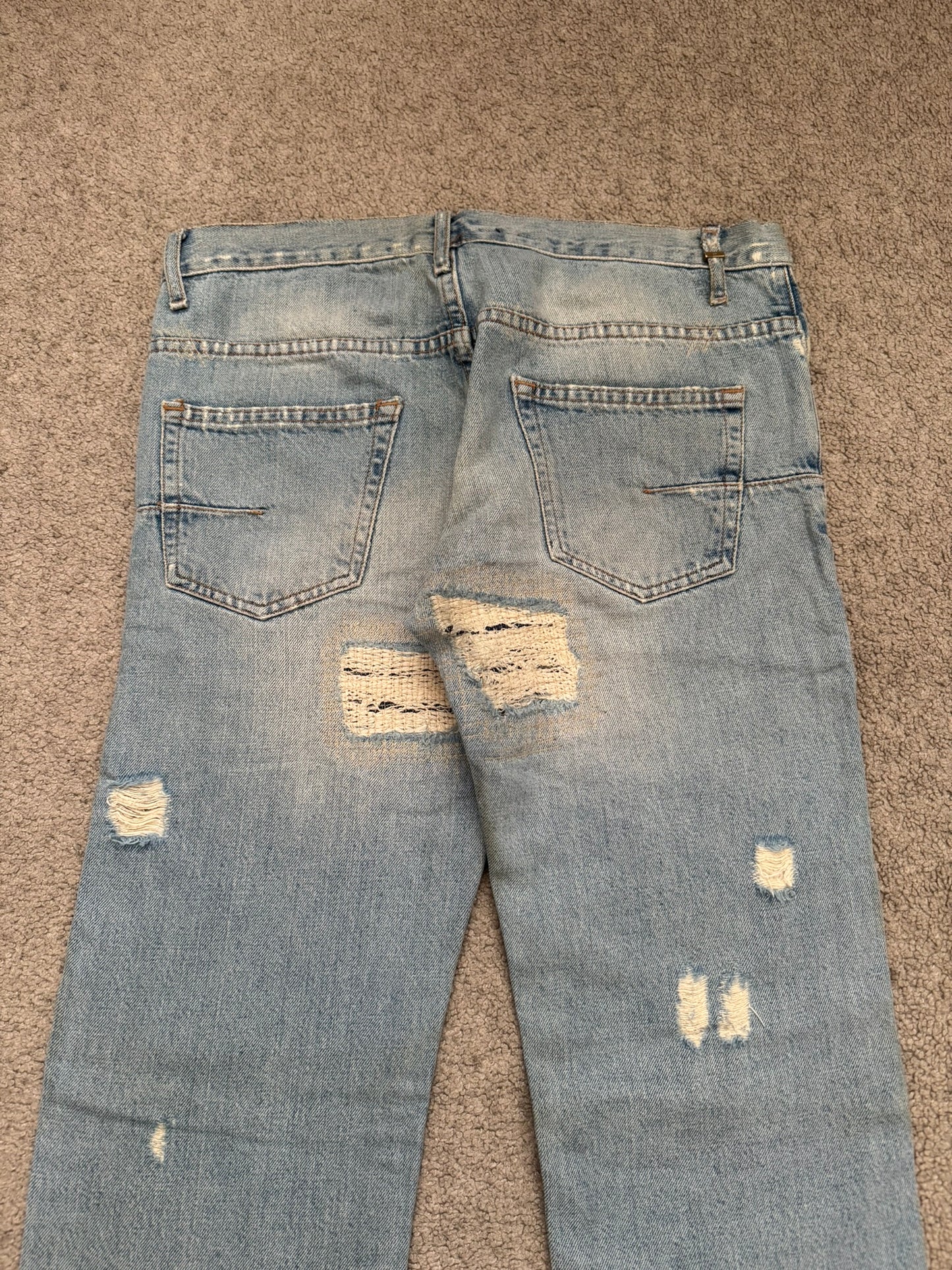 SS06 Dior Homme by Hedi Slimane Crash Distressed Denim Jeans