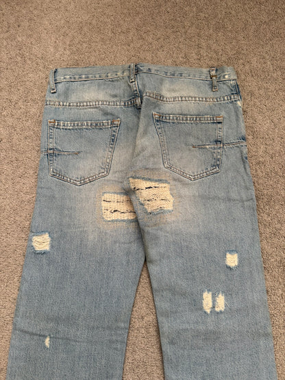 SS06 Dior Homme by Hedi Slimane Crash Distressed Denim Jeans