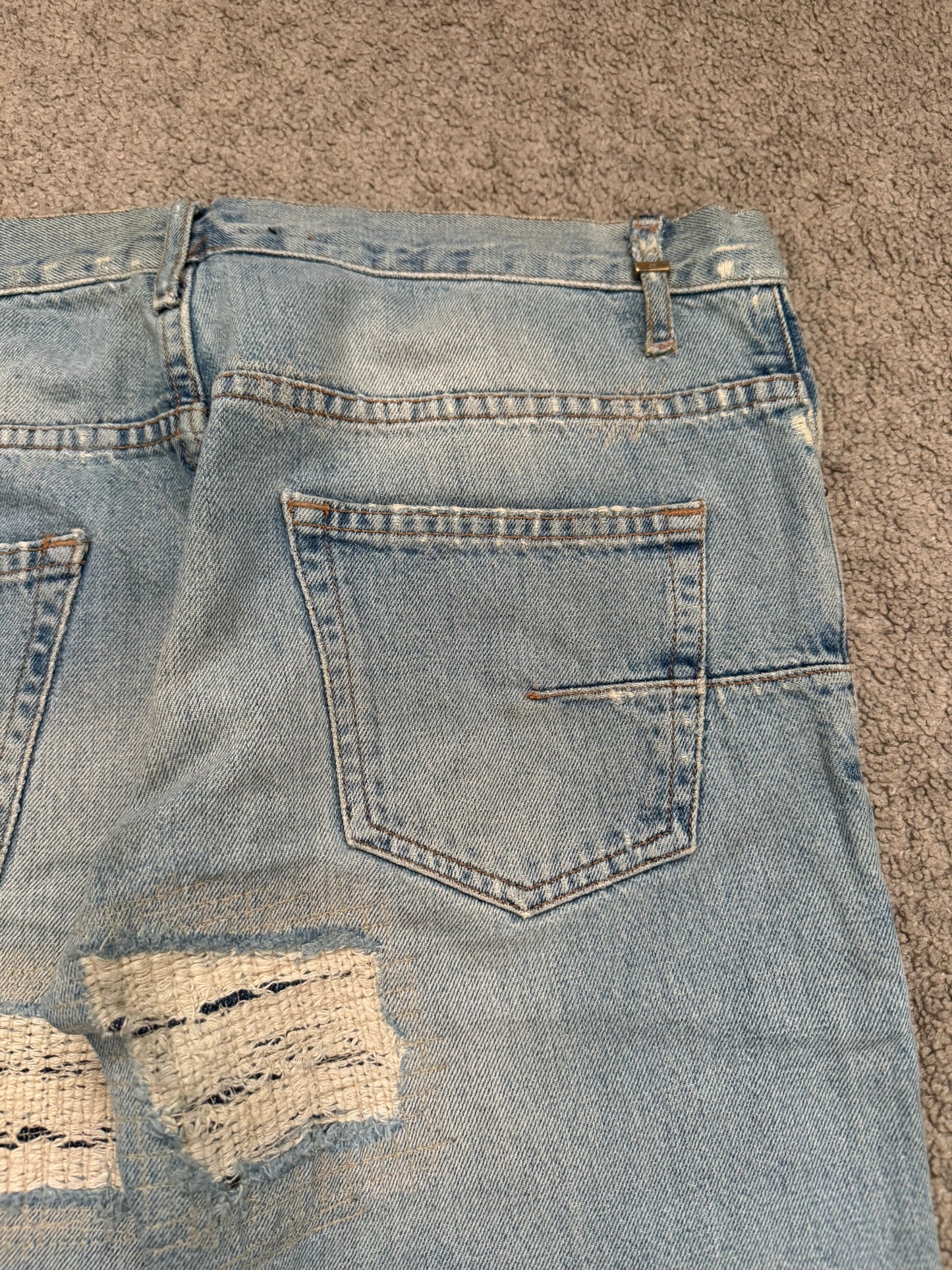 SS06 Dior Homme by Hedi Slimane Crash Distressed Denim Jeans