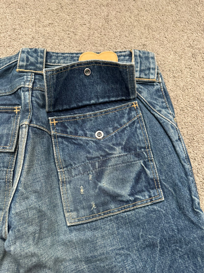 AW09 Number (N)ine Paint Cargo Bush Crying Heart Denim Jeans