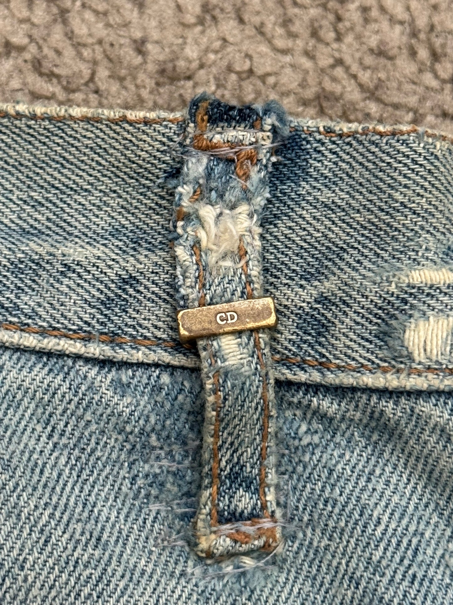 SS06 Dior Homme by Hedi Slimane Crash Distressed Denim Jeans