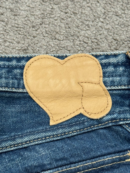 AW09 Number (N)ine Paint Cargo Bush Crying Heart Denim Jeans