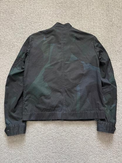 Dries Van Noten Camo Zipper Cargo Biker Jacket