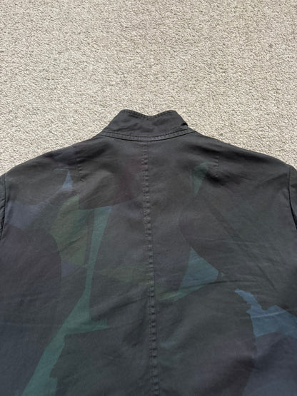 Dries Van Noten Camo Zipper Cargo Biker Jacket