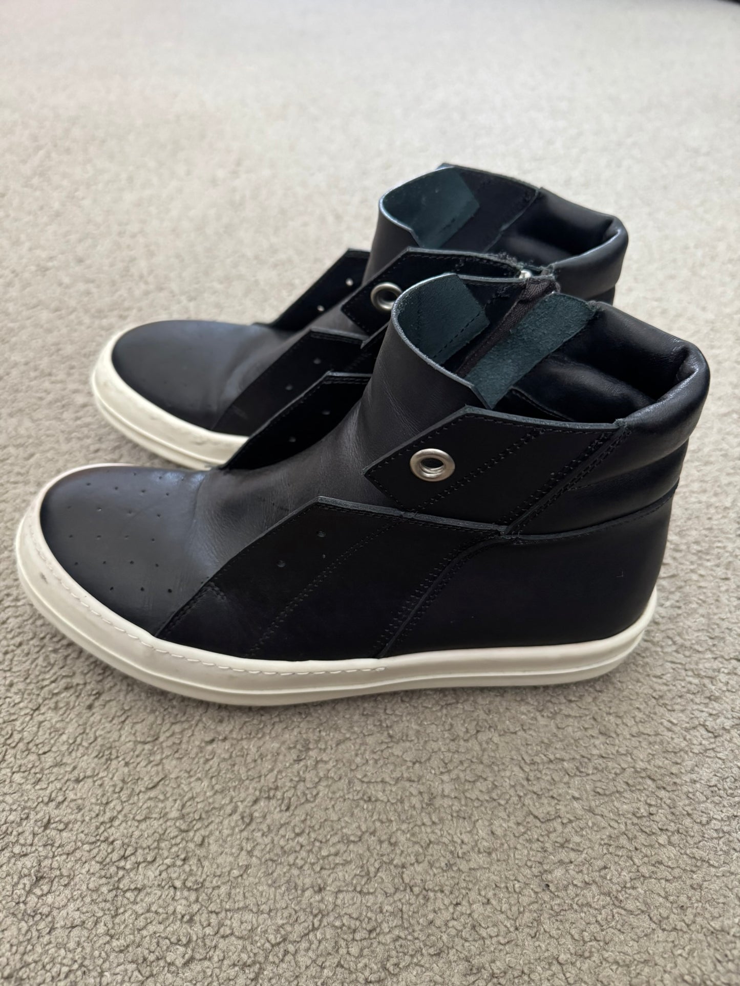 SS16 Rick Owens Mainline Leather Island Dunk Sneaker
