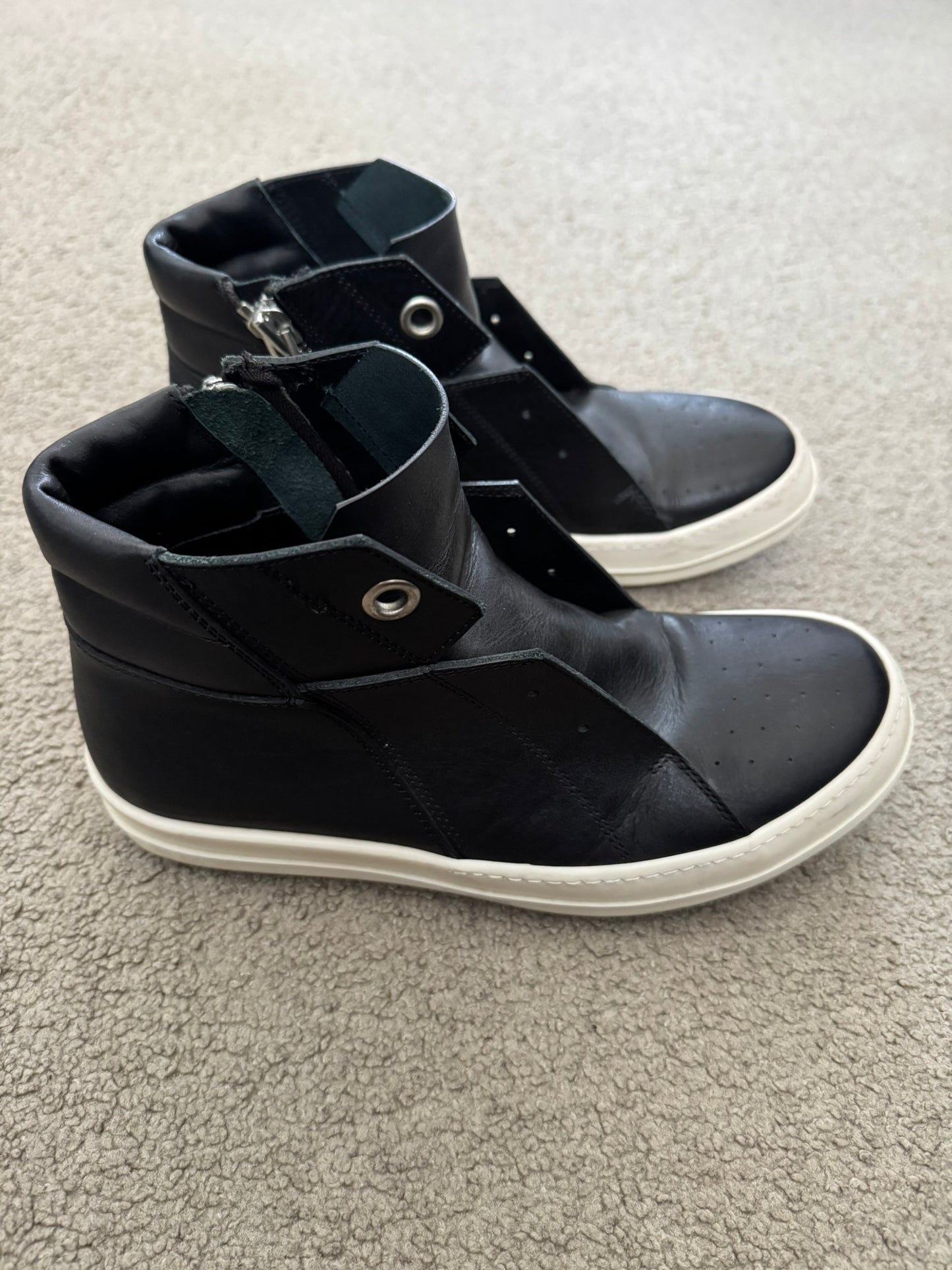 SS16 Rick Owens Mainline Leather Island Dunk Sneaker