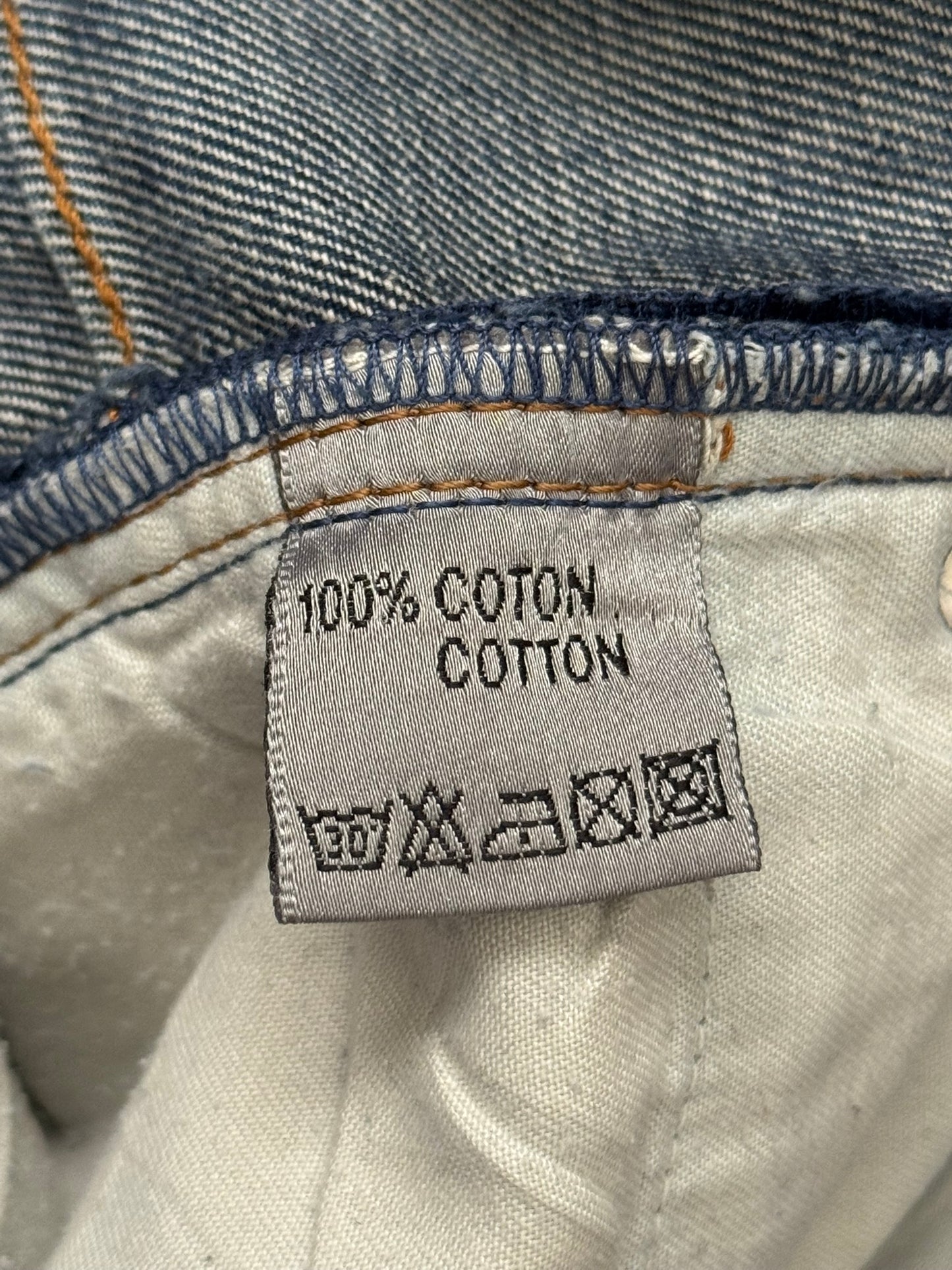 SS08 Dior Homme by Kris Van Assche Light Washed Blue Silver Denim Jeans