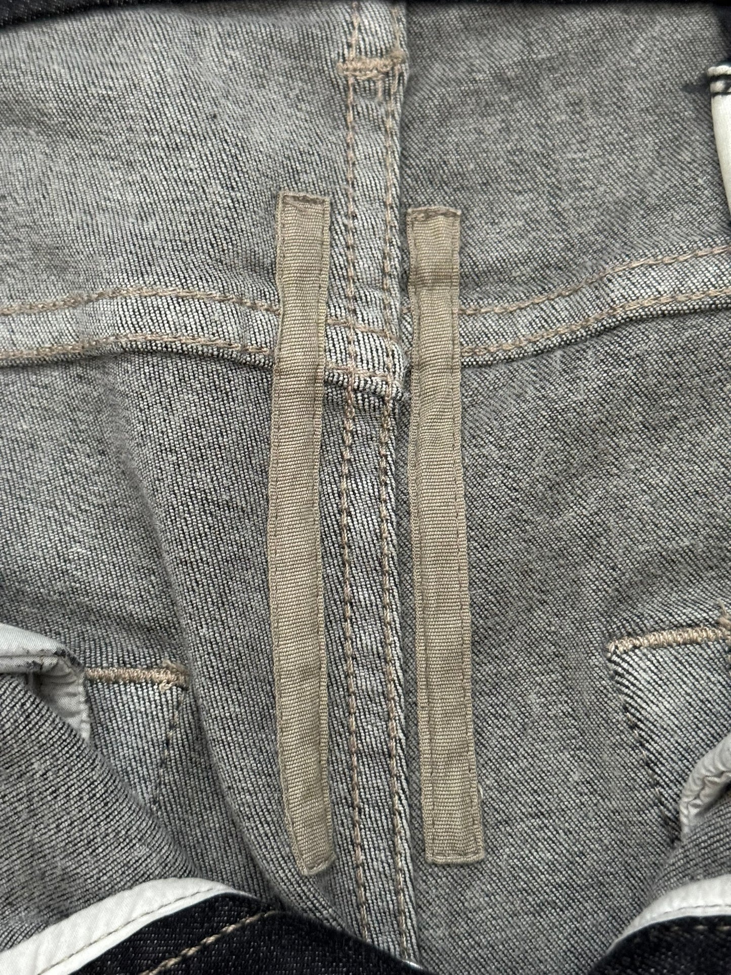 FW21 Rick Owens DRKSHDW Black Foil Waxed Tyrone Denim Jeans