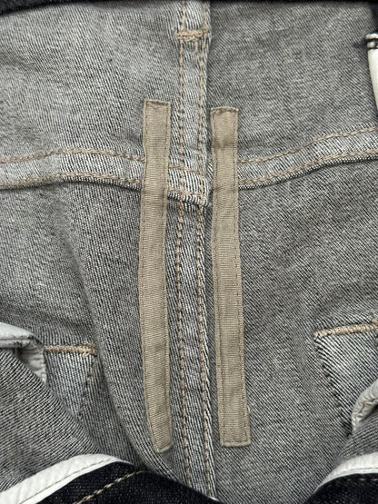 FW21 Rick Owens DRKSHDW Black Foil Waxed Tyrone Denim Jeans