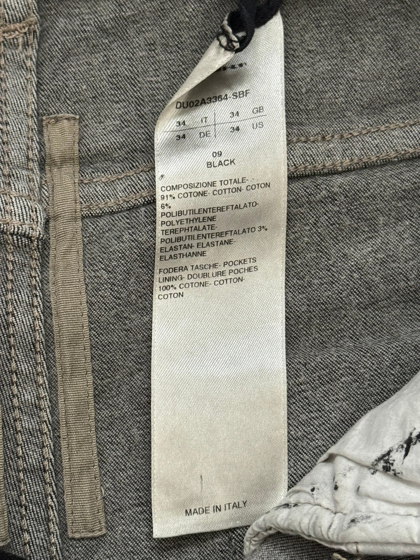 FW21 Rick Owens DRKSHDW Black Foil Waxed Tyrone Denim Jeans