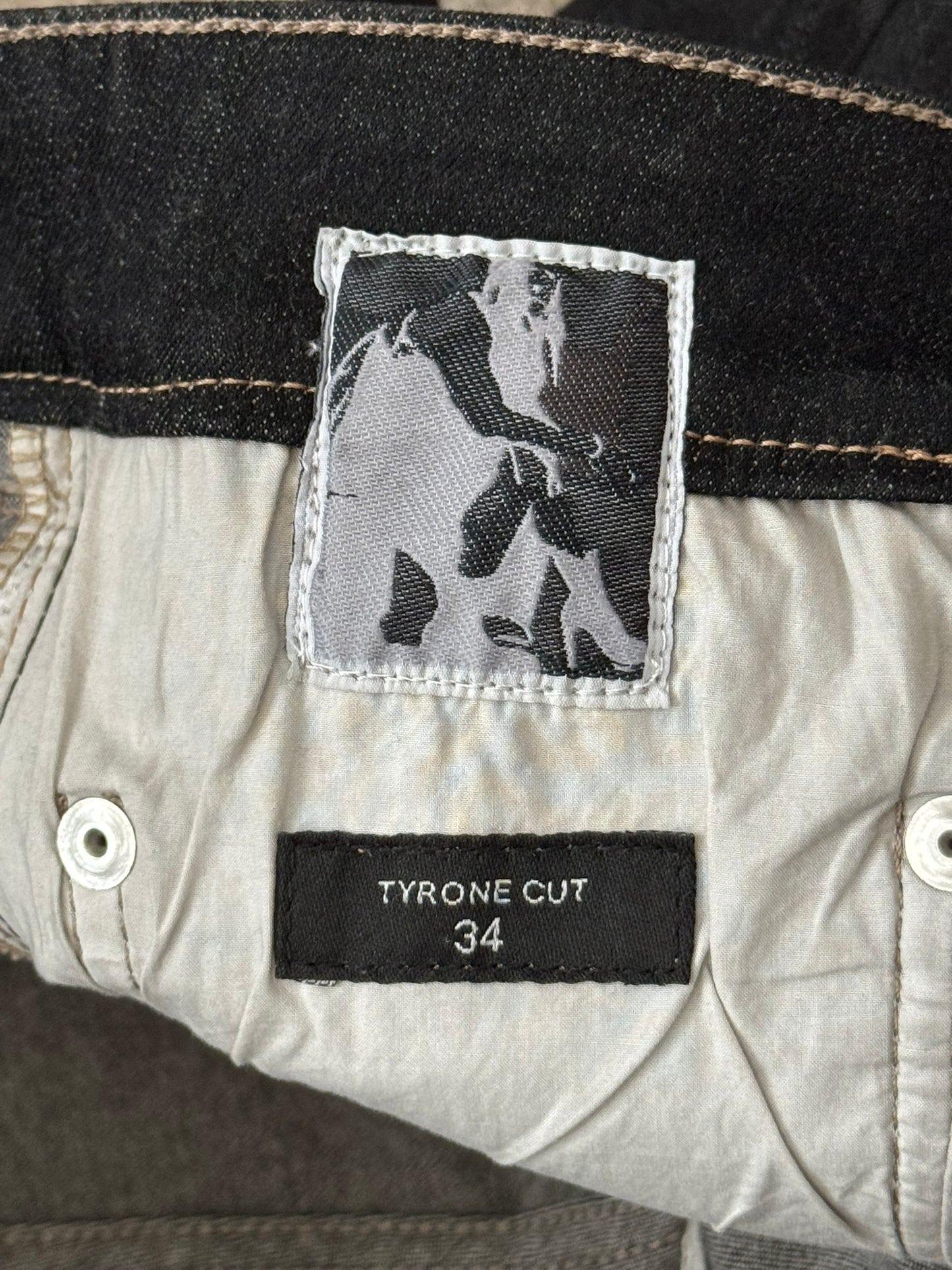 FW21 Rick Owens DRKSHDW Black Foil Waxed Tyrone Denim Jeans