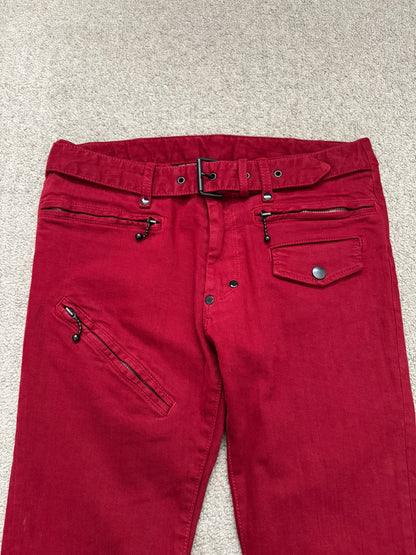 SS05 Number (N)ine "Nightcrawler" Belted Zipper Denim Jeans