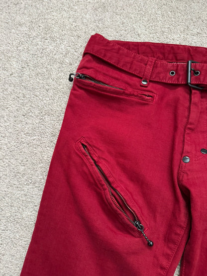 SS05 Number (N)ine "Nightcrawler" Belted Zipper Denim Jeans