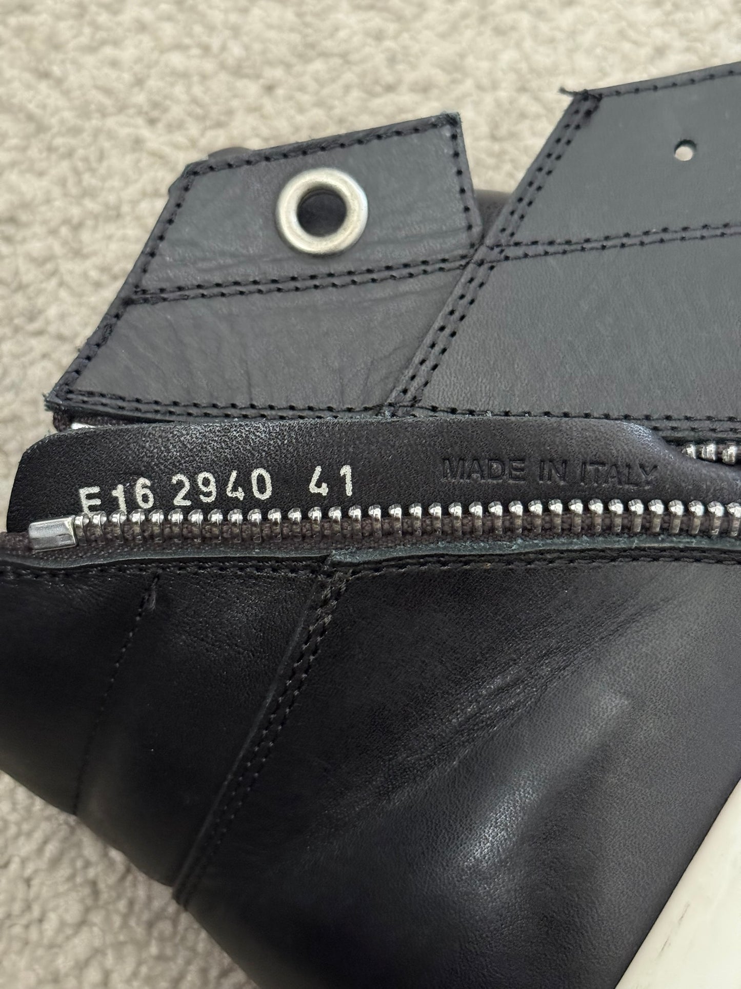 SS16 Rick Owens Mainline Leather Island Dunk Sneaker