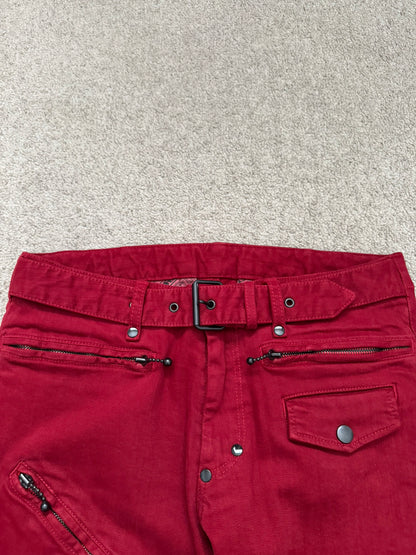 SS05 Number (N)ine "Nightcrawler" Belted Zipper Denim Jeans