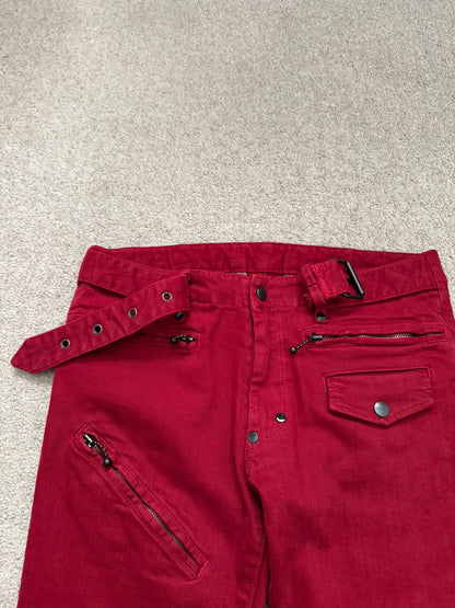 SS05 Number (N)ine "Nightcrawler" Belted Zipper Denim Jeans