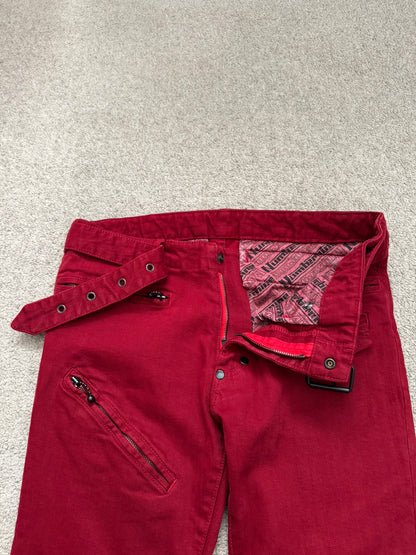 SS05 Number (N)ine "Nightcrawler" Belted Zipper Denim Jeans