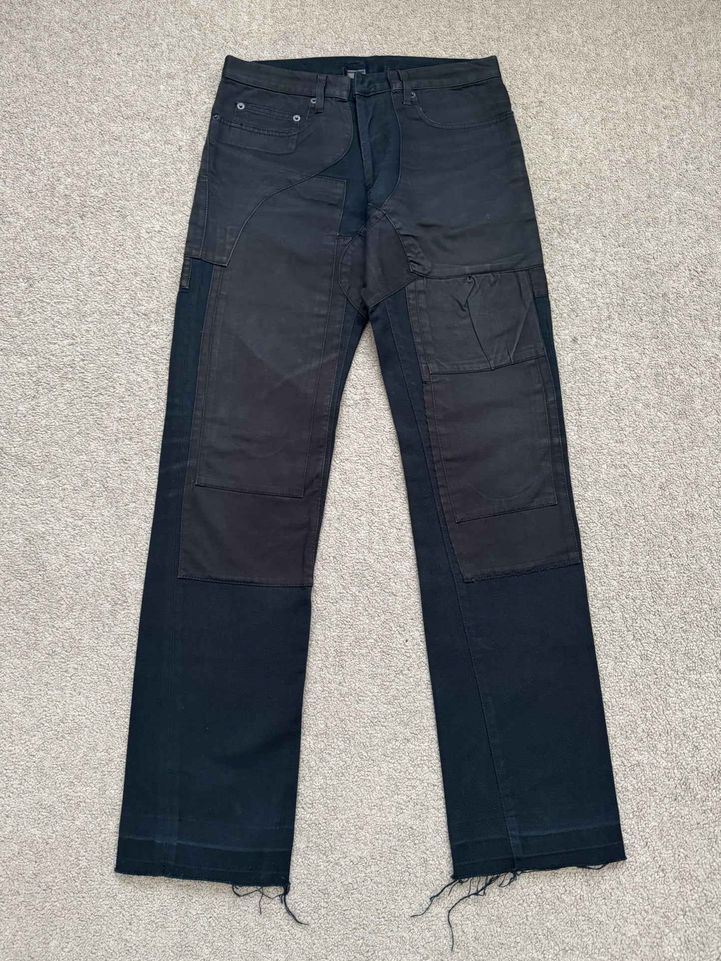 AW07 Dior Homme by Hedi Slimane "Navigate" Patchwork Denim Jeans