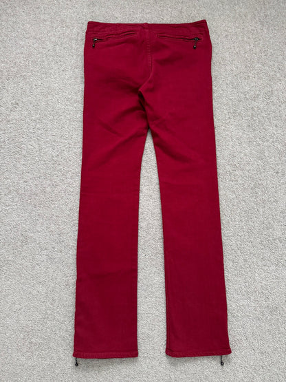 SS05 Number (N)ine "Nightcrawler" Belted Zipper Denim Jeans