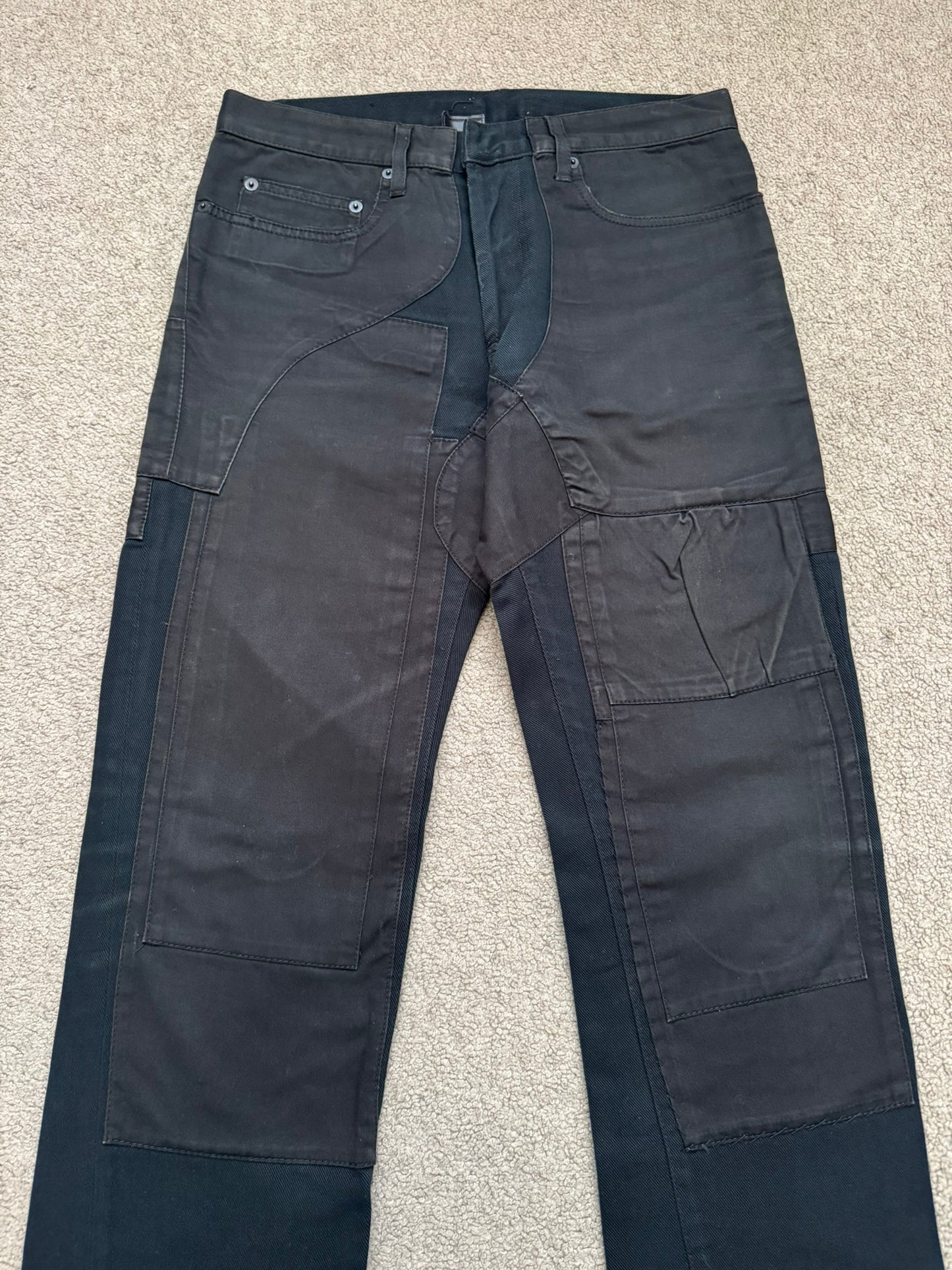 AW07 Dior Homme by Hedi Slimane "Navigate" Patchwork Denim Jeans