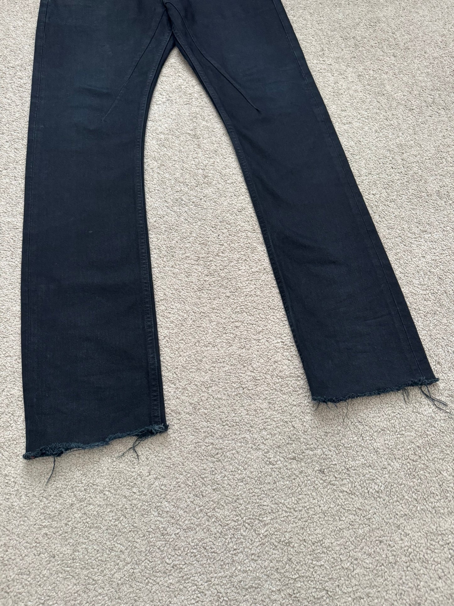 FW14 Rick Owens DRKSHDW Coated Wax Detroit Cut Denim Jeans