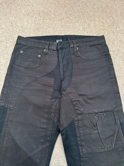 AW07 Dior Homme by Hedi Slimane "Navigate" Patchwork Denim Jeans