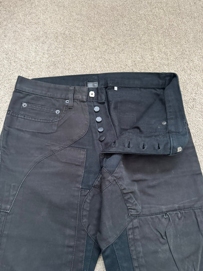 AW07 Dior Homme by Hedi Slimane "Navigate" Patchwork Denim Jeans