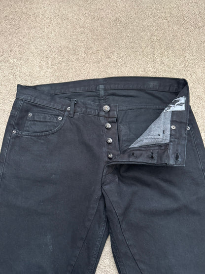 FW14 Rick Owens DRKSHDW Coated Wax Detroit Cut Denim Jeans
