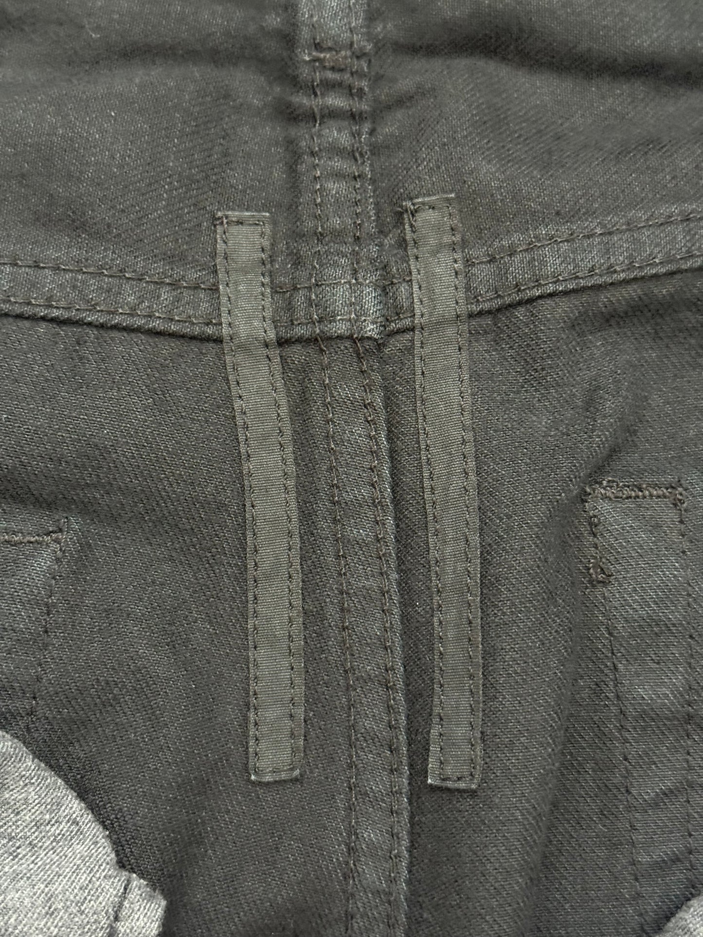 FW14 Rick Owens DRKSHDW Coated Wax Detroit Cut Denim Jeans