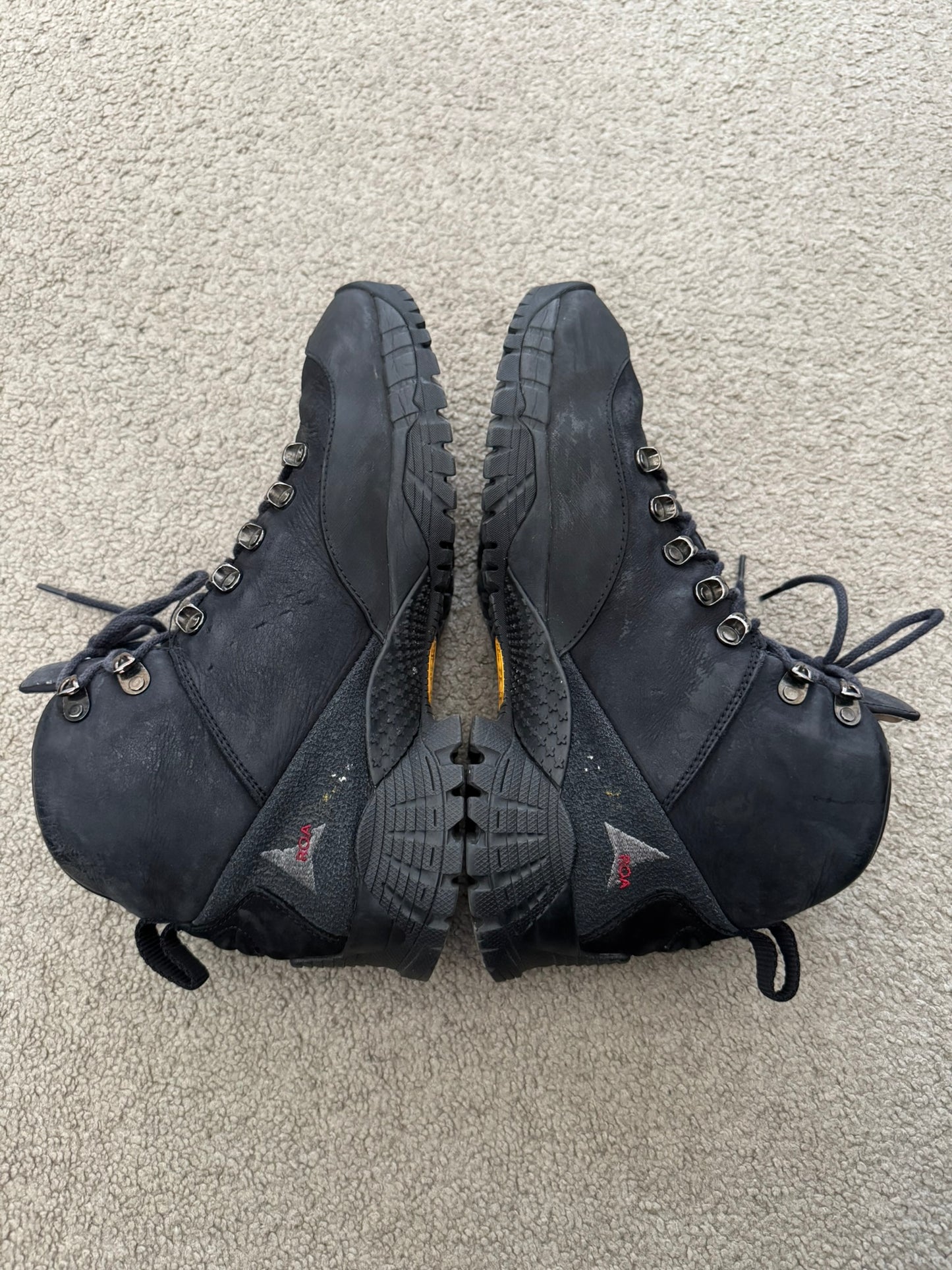 ROA Paint Splatter Andreas Leather Lace Up Hiking Boots