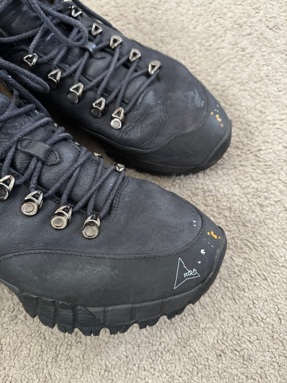 ROA Paint Splatter Andreas Leather Lace Up Hiking Boots