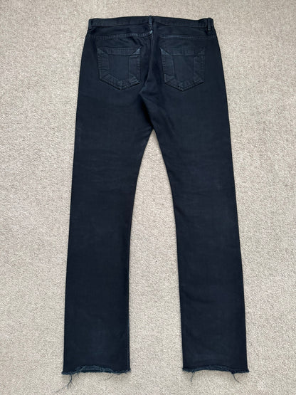 FW14 Rick Owens DRKSHDW Coated Wax Detroit Cut Denim Jeans