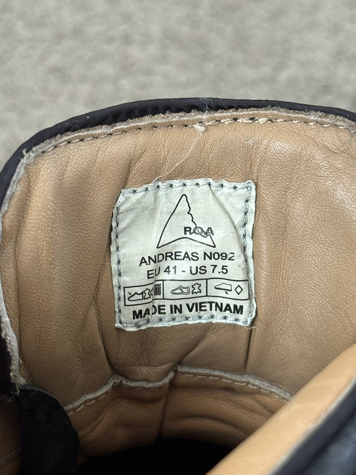 ROA Paint Splatter Andreas Leather Lace Up Hiking Boots