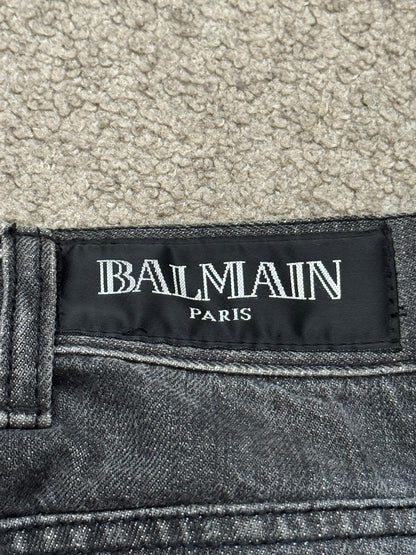 FW11 Balmain by Christophe Decarnin 4 Zip Biker Denim Jeans