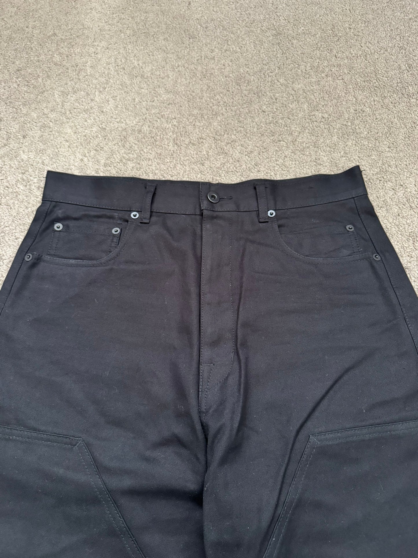 FW24 Rick Owens DRKSHDW MIJ Double Knee Geth Cut Denim Jeans