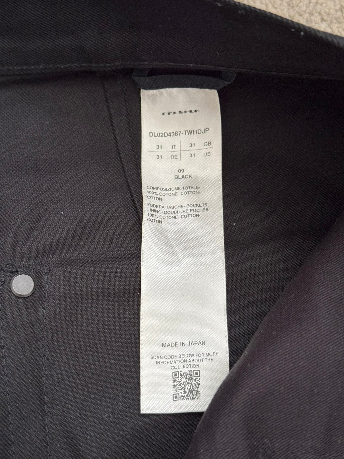 FW24 Rick Owens DRKSHDW MIJ Double Knee Geth Cut Denim Jeans