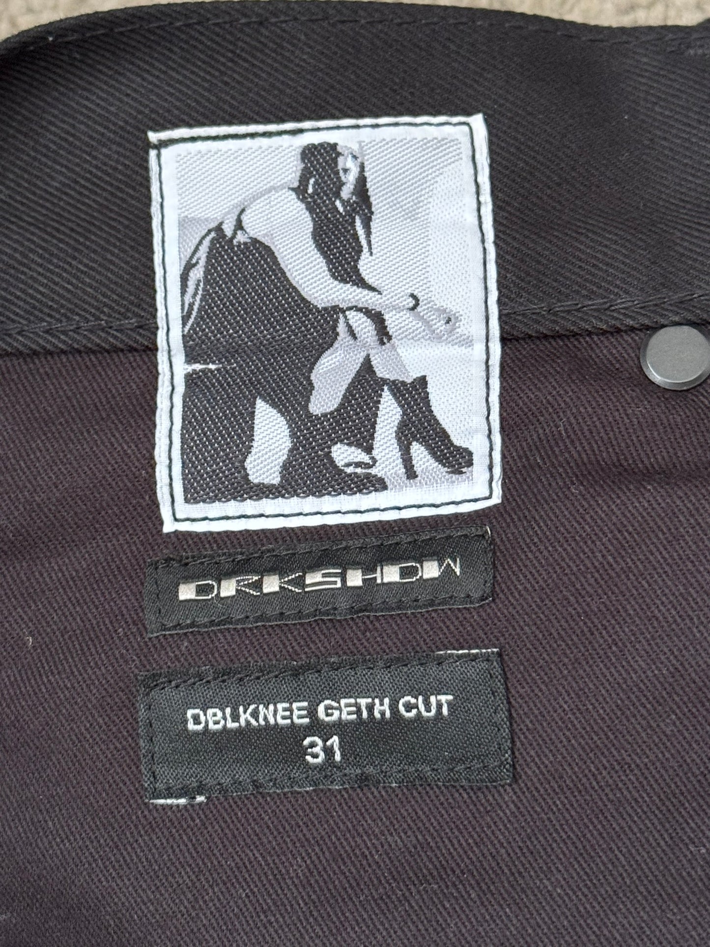 FW24 Rick Owens DRKSHDW MIJ Double Knee Geth Cut Denim Jeans
