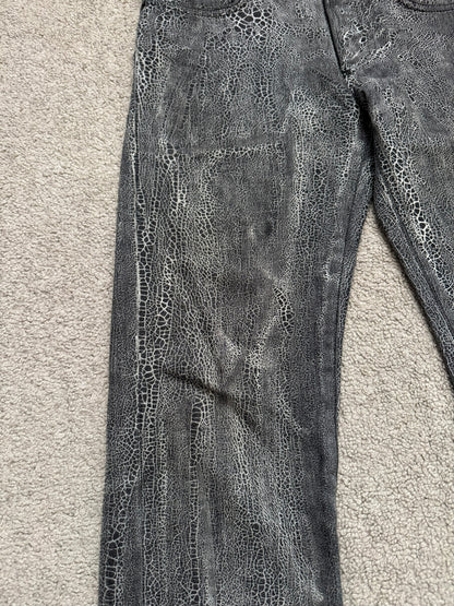 AW08 Dior Homme by Kris Van Assche Batik Wash Spiderweb Denim Jeans