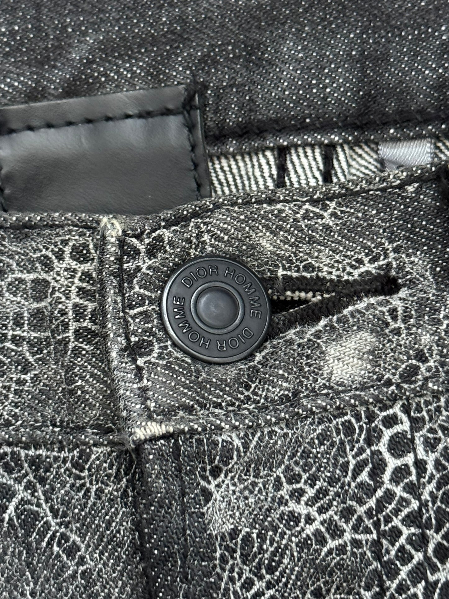 AW08 Dior Homme by Kris Van Assche Batik Wash Spiderweb Denim Jeans