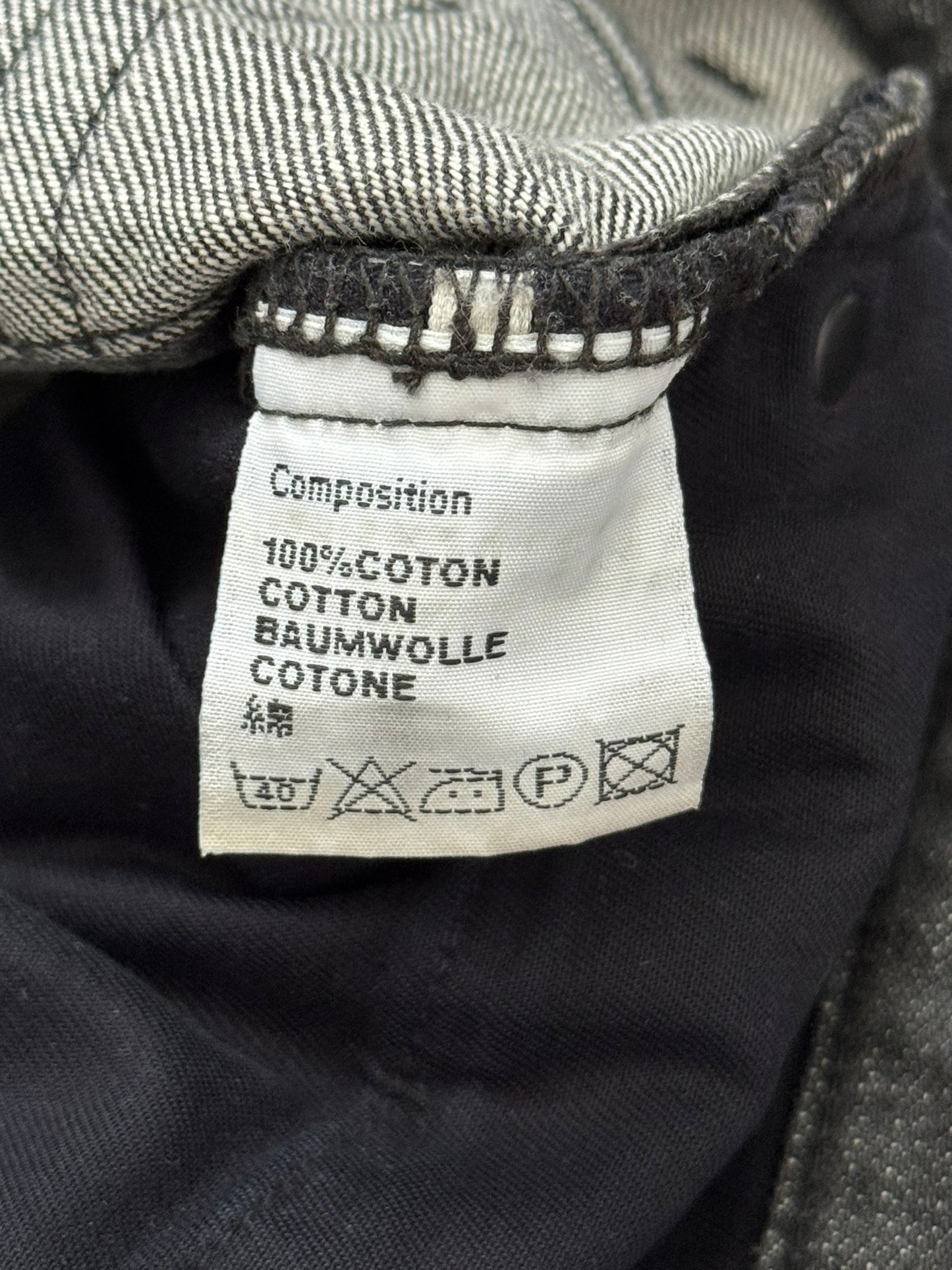 AW08 Dior Homme by Kris Van Assche Batik Wash Spiderweb Denim Jeans