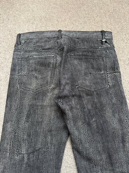 AW08 Dior Homme by Kris Van Assche Batik Wash Spiderweb Denim Jeans