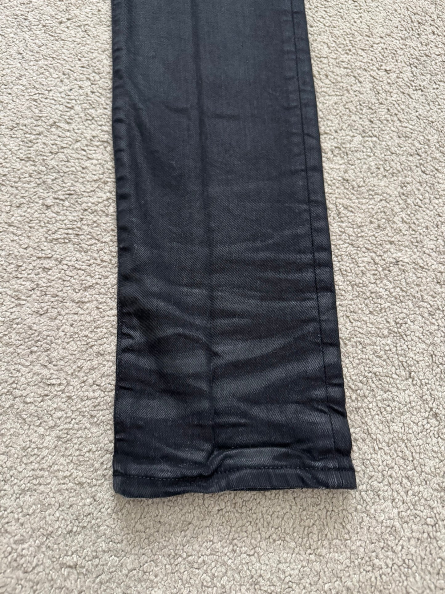 FW15 Saint Laurent by Hedi Slimane "Nightrider" Black Wax D02 Denim Jeans