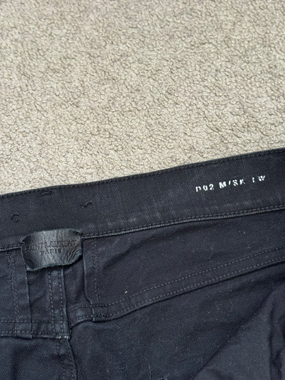 FW15 Saint Laurent by Hedi Slimane "Nightrider" Black Wax D02 Denim Jeans