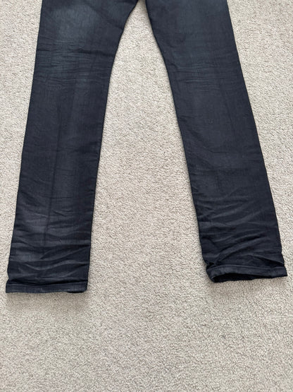 FW15 Saint Laurent by Hedi Slimane "Nightrider" Black Wax D02 Denim Jeans